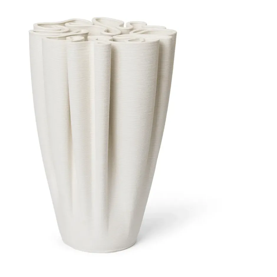Dedali maljakko 25 cm, Off-white