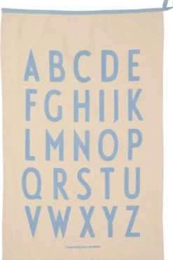 Design Letters Premium classic keittiöpyyhe 50x70cm, ABC-sininen