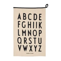 Design Letters Premium classic keittiöpyyhe 50x70cm, ABC-musta