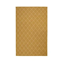 Diamond matto, Masala yellow/off white, 230 x 336 cm