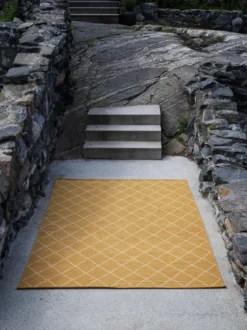 Diamond matto, Masala yellow/off white, 230 x 336 cm