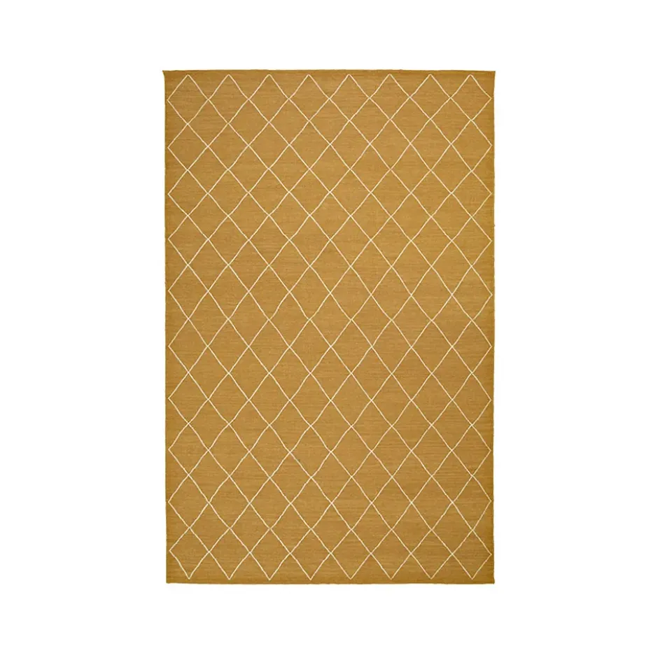 Diamond matto, Masala yellow/off white, 184 x 280 cm