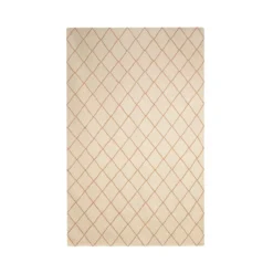 Diamond matto, Off white/oranssi 230 x 336 cm