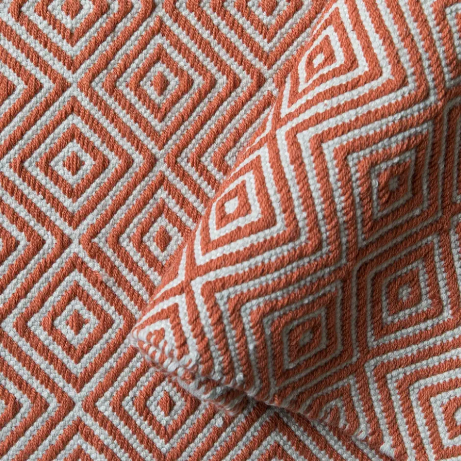 Diamond matto 140x200 cm, Burnt orange