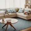 Diamond matto 184x280 cm, Heaven blue- off white