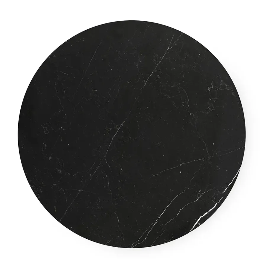 Dit sivupöytä Ø40 cm, Harmaa-Musta-marquina