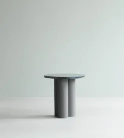 Dit sivupöytä Ø40 cm, Harmaa-Musta-marquina