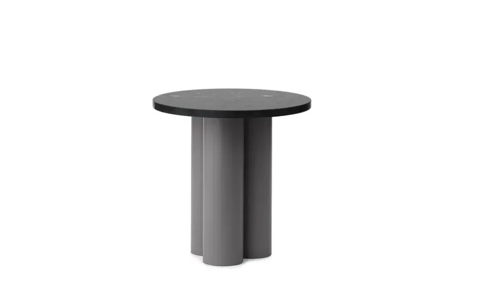 Dit sivupöytä Ø40 cm, Harmaa-Musta-marquina