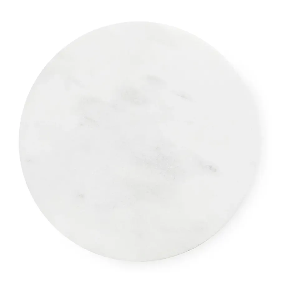 Dit sivupöytä Ø40 cm, White Carrara-bright blue