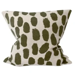 Dots tyynynpäällinen 48x48 cm, Beige-oliivinvihreä