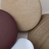 Dots wood -koukku dark stained brown, Ø 6,5 cm