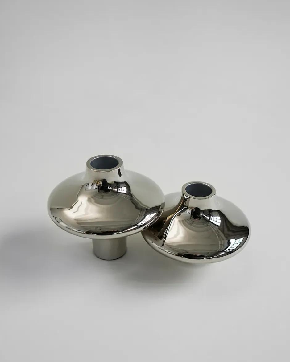 Doublet nro 01 pieni kynttilänjalka, Chrome