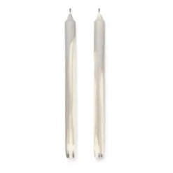 Dryp steariinikynttilä 2-pack, Warm Grey