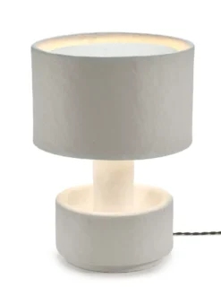Earth pöytävalaisin 44 cm, White