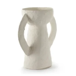 Earth vaasi L, White