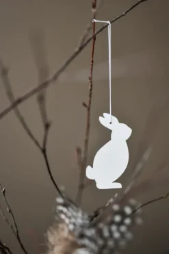 Easter Deco -jänis pääsiäiskoriste 4-pakkaus, White