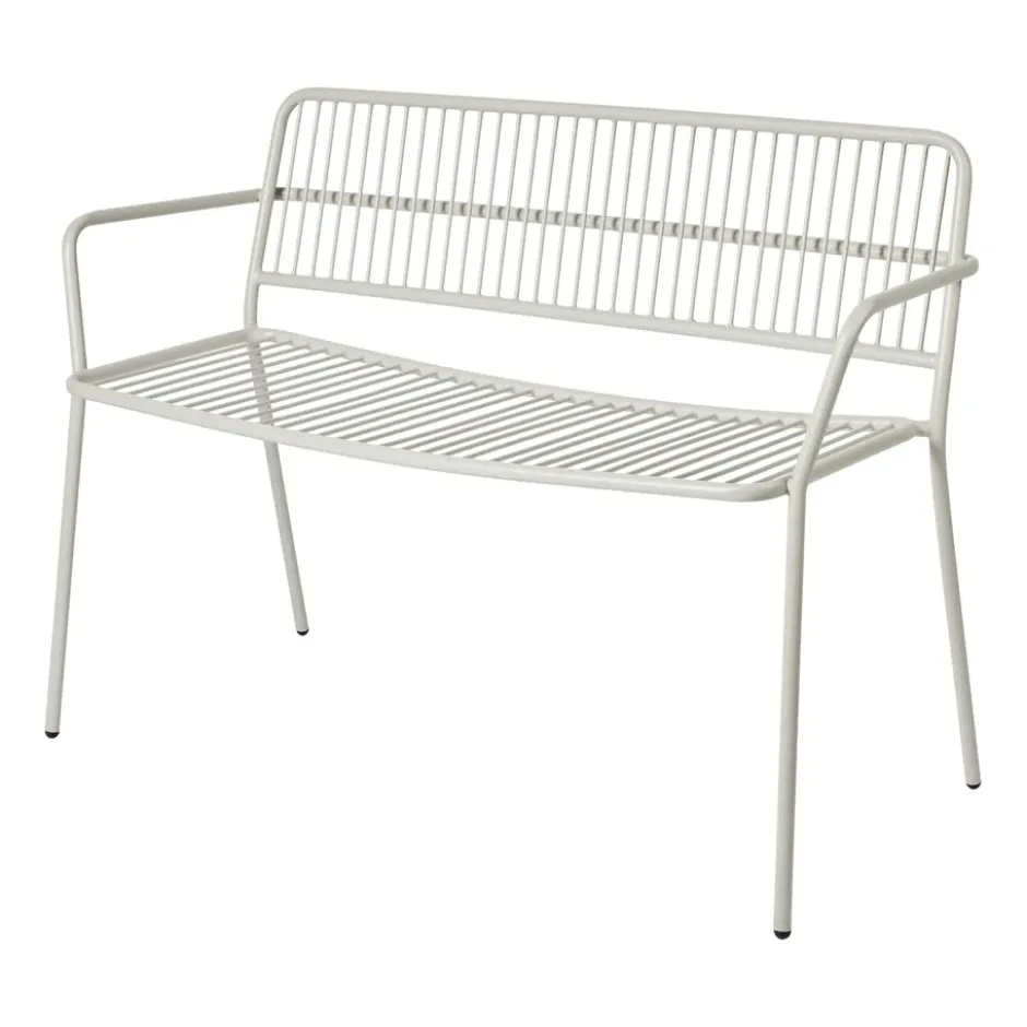 Eden käsinojallinen penkki, Beige grey
