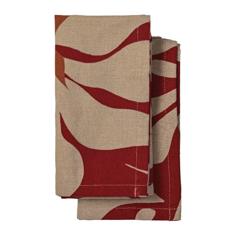 Edith keittiöpyyhe 50x70 cm 2-pack, Viininpunainen
