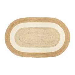 Elin striped ovaali juuttimatto 92x150 cm, Natural