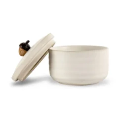 Ellen tammenterhopurkki kannella Ø13,5 cm, Off white