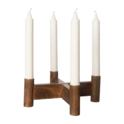 Ernst adventtikynttelikkö Ø22x8 cm, Tummanruskea