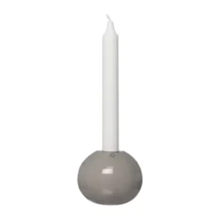 Ernst kynttilänjalka lasia Ø9 cm, Harmaa