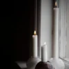 Ernst kynttilänjalka lasia Ø9 cm, Ruskea