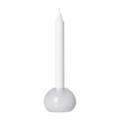 Ernst kynttilänjalka lasi Ø7,5 cm, Valkoinen