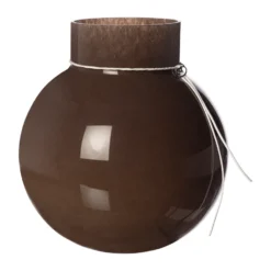 Ernst lasimaljakko pyöreä ruskea, H22 cm Ø21 cm