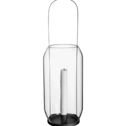 Ernst lyhty kruunukynttilälle 40 cm, Musta