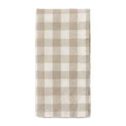 Ernst ruudullinen lautasliina 40x40 cm, Beige-valkoinen