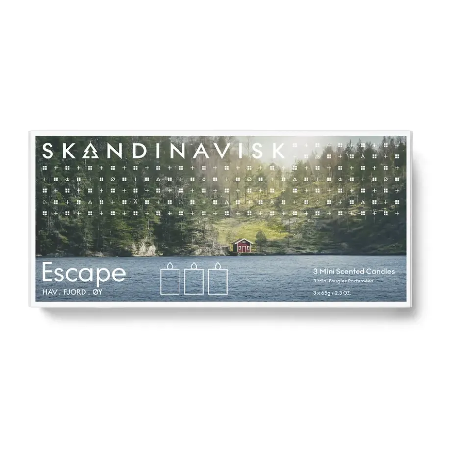 ESCAPE mini kynttilälahjasetti 3 osaa, 65 g