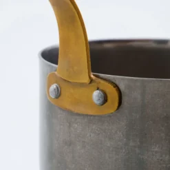 Esittely mini-kattila Ø10 cm 2 kpl, Hopeahiottu