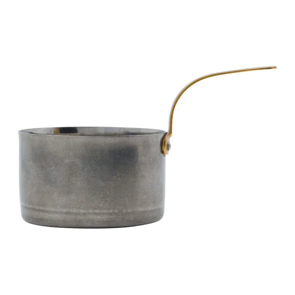 Esittely mini-kattila Ø10 cm 2 kpl, Hopeahiottu