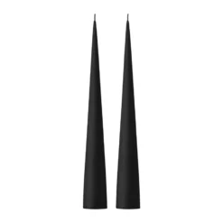 ester & erik -kartiokynttilä 37 cm, 2-pakkaus matta, Velvet matt black 95