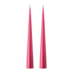 ester & erik -kartiokynttilä 37 cm, 2-pakkaus lakattu, Deep pink 41/2