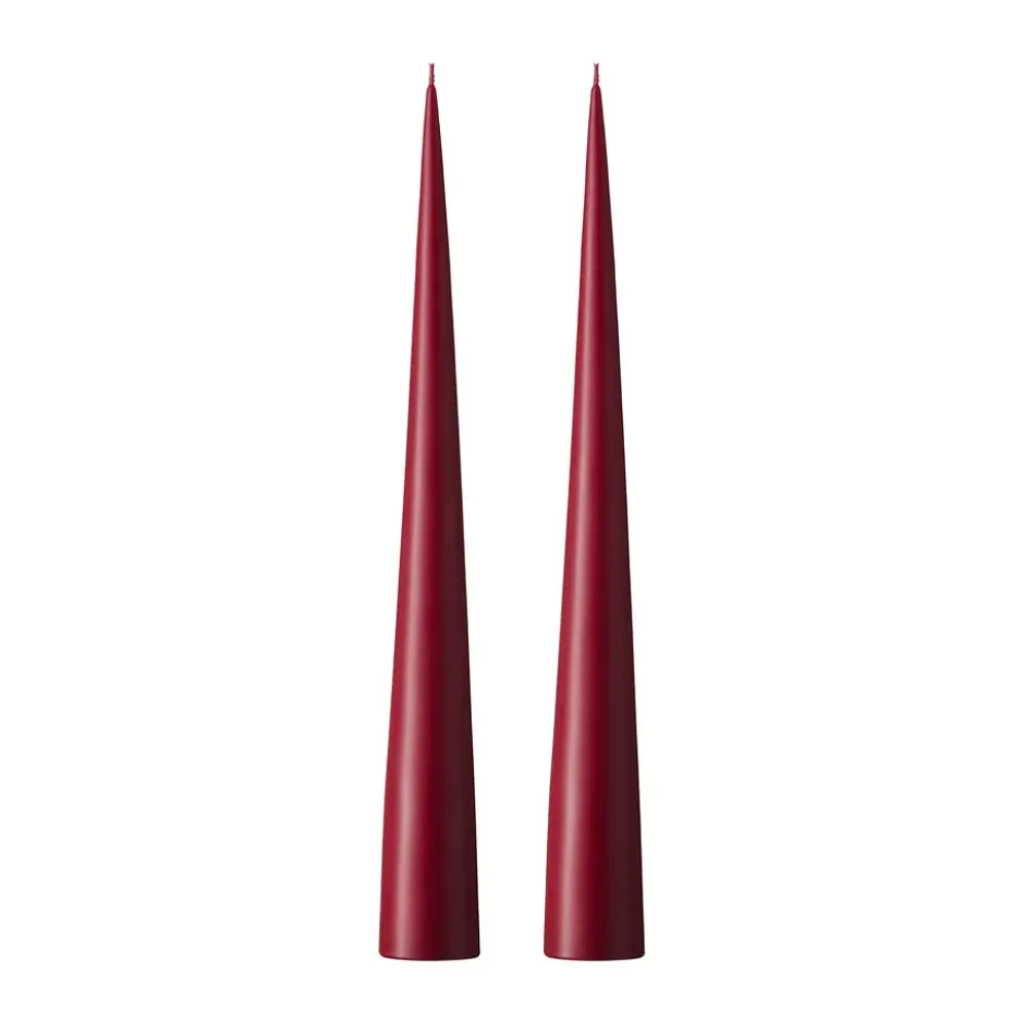 ester & erik -kartiokynttilä 37 cm, 2-pakkaus matta, Deep wine 44/2