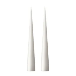 ester & erik -kartiokynttilä 37 cm, 2-pakkaus matta, White ash 21