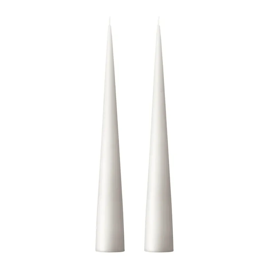 ester & erik -kartiokynttilä 37 cm, 2-pakkaus matta, White ash 21