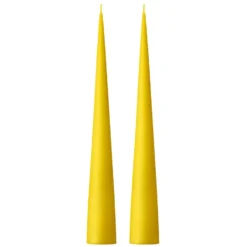 ester & erik -kartiokynttilä 37 cm, 2-pakkaus matta, Lemon drop 15