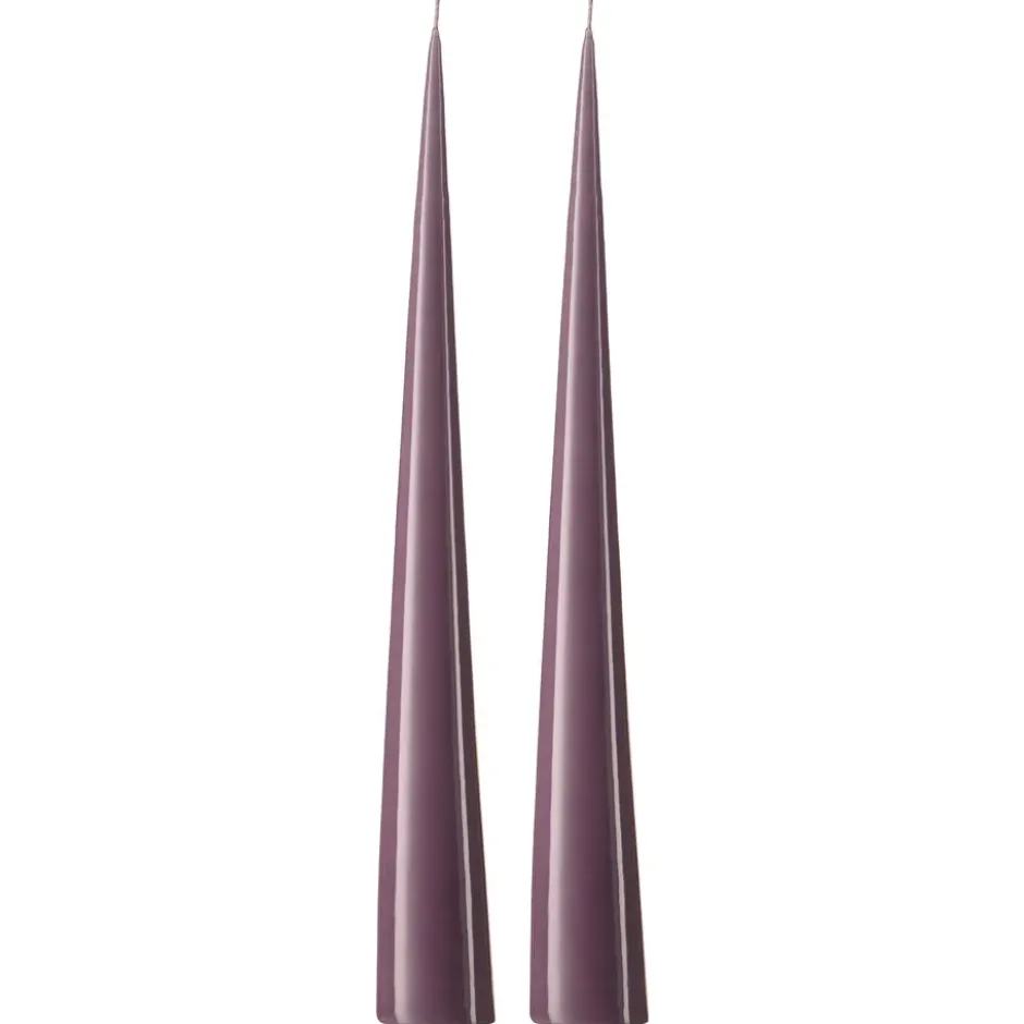 ester & erik -kartiokynttilä 37 cm, 2-pakkaus lakattu, Muted mauve 42-0