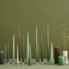 ester & erik -kartiokynttilä 37 cm, 2-pakkaus lakattu, Green soil 70-0
