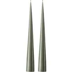 ester & erik -kartiokynttilä 37 cm, 2-pakkaus lakattu, Green soil 70-0