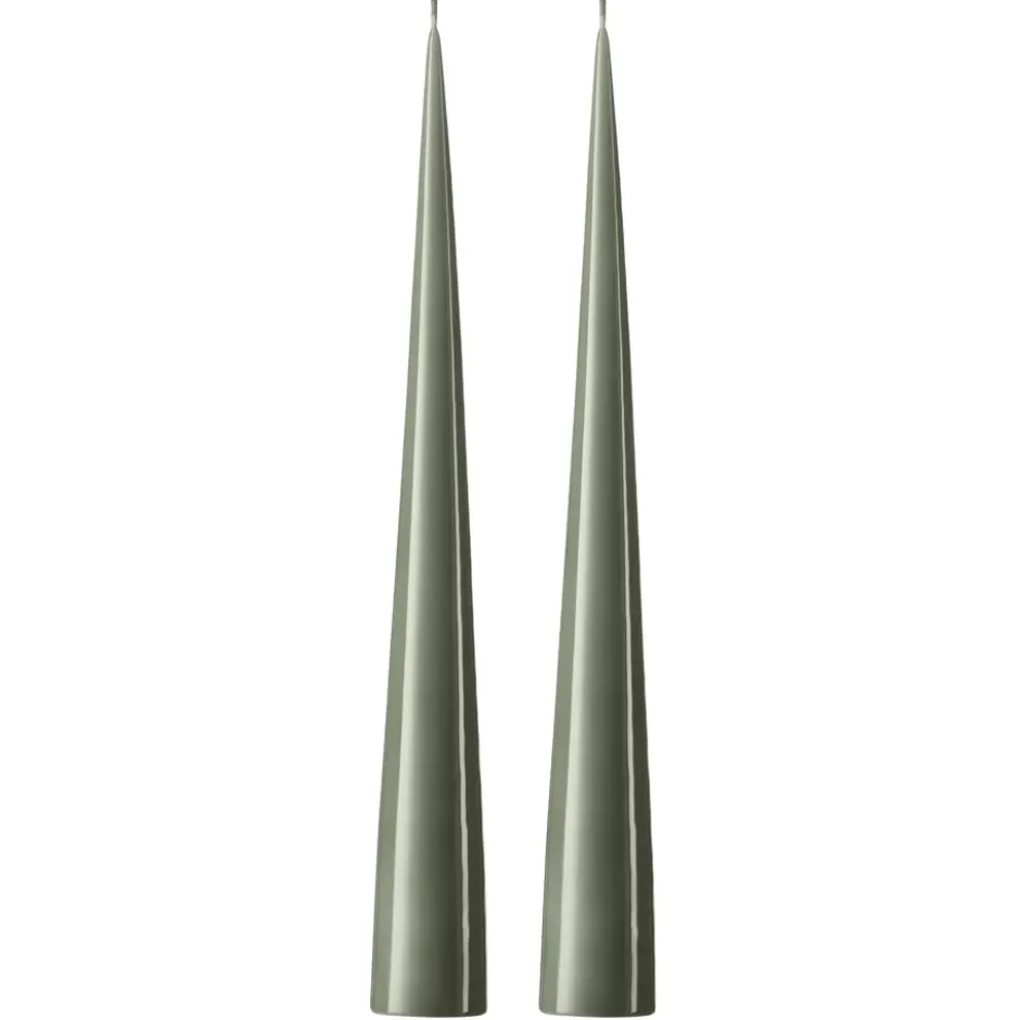 ester & erik -kartiokynttilä 37 cm, 2-pakkaus lakattu, Green soil 70-0