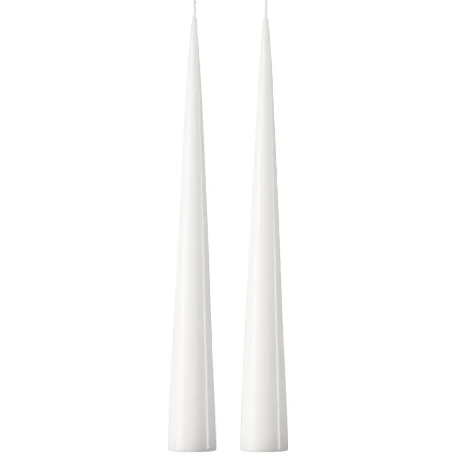 ester & erik -kartiokynttilä 37 cm, 2-pakkaus lakattu, Pure white 31-0