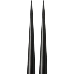ester & erik -kartiokynttilä 37 cm, 2-pakkaus matta, Raw black 75