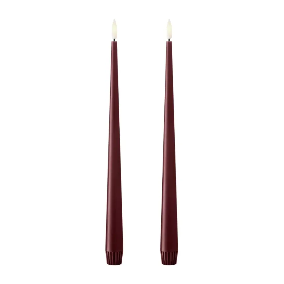 ester & erik kruunukynttilä LED 2 kpl, 44/2 Deep Wine , 30 cm
