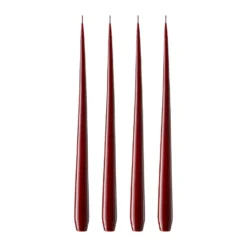 ester & erik -kynttilä, 4-pakkaus lakattu, Deep wine 44/2, 42 cm