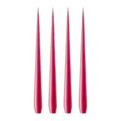 ester & erik -kynttilä, 4-pakkaus lakattu, Deep pink 41/2, 42 cm
