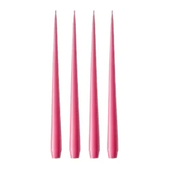 ester & erik -kynttilä, 4-pakkaus lakattu, Clear pink 41, 32 cm